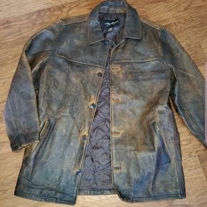 💥SALE💥Eddie Bauer leather Jacket Distressed